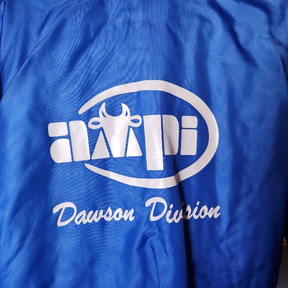 💙 Vintage AMPI Dawson Bomber Jacket Lonnie L 🐂 - Picture 4 of 8